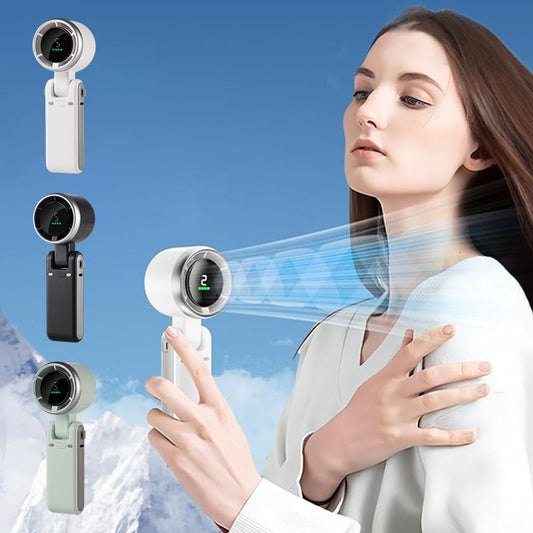 🌞Heta rea 50% RABATT🎁 ❄️Summer Savior En hårtork i handstorlek💨Hållbar handhållen fläkt med 5 hastigheter och bärbar design, perfekt sommarföljeslagare!
