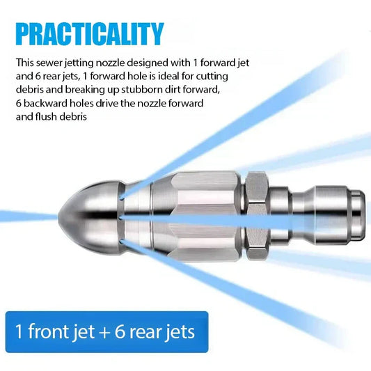 💝55 % RABATT💝Kraftfull munstycke för rengöring och avloppsrensning