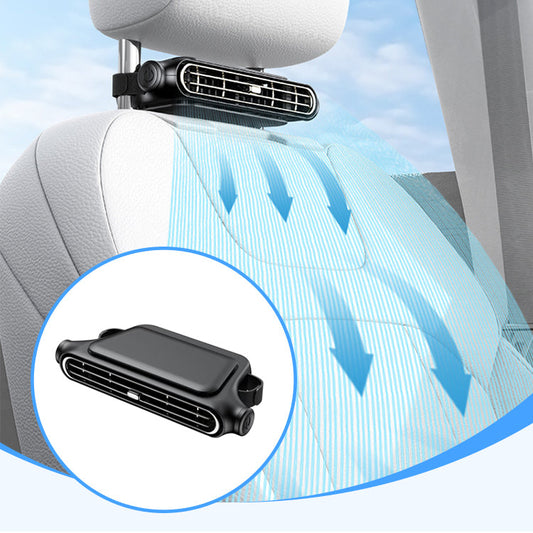 ❄️Bilsätesfläkt - USB-anslutning, dubbel turbin, hög vindkraft