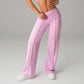 💗 SISTA DAGENS ERBJUDANDE - 60% RABATT💕 Enfärgade, lösa byxor med raka ben för dam