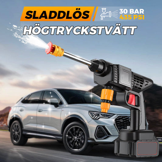 💦 62% RABATT 2025! ✨ Bärbar Sladdlös Högtryckstvätt - 20000mAh Batteri & 4 Munstycken för Bil, Cykel och Trädgård 🚗🌿