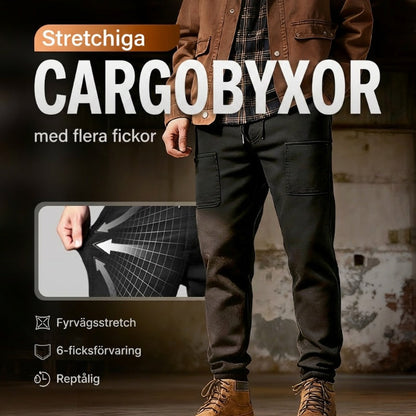 🔥HET FÖRSÄLJNING 50% RABATT🥰 MultiPants - slitstarka cargobyxor med hög stretch och flera fickor