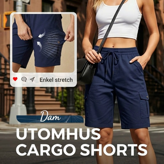 Cargoshorts 🩳 — Med sidofickor och cargofickor: Rymlig förvaring + Stöldskydd. UPF 50+ solskydd | Snabbtorkande tyg | Avslappnad passform med dragsko | Perfekt för vandring utomhus 🏞️