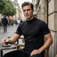🔈🔈2026 nyår Hot Sale - 60% RABATT🎁Hög hals Slim Fit T-shirt för män