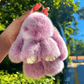 🐰60% RABATT NU! 🏆 Handgjorda mjuka kaninpompomberlocker – Söt design, premiumgarn och perfekt för väskor/nycklar 🎀