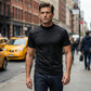 🔈🔈2026 nyår Hot Sale - 60% RABATT🎁Hög hals Slim Fit T-shirt för män