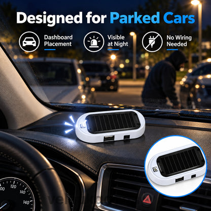 🚨50 % RABATT🚗Kompakt solcellsdriven LED-blinklampa med stöldskydd