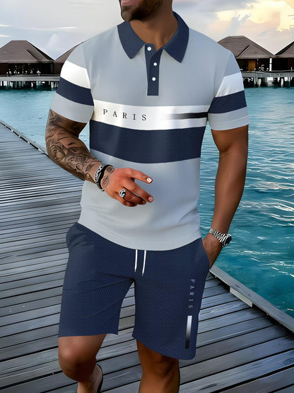 👕 50% RABATT! ☀️ 2-delat skjort- & shortset för herrar – Bekvämt, andningsbart & mångsidigt – Perfekt för sommar, fritid eller resor – ledig och sval stil 🩳✨