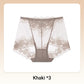 🌸60 % RABATT🧶 Handvirkade boxerkalsonger i spets med hög midja för kvinnor – Andningsbara, vintagestil och bekväm passform 🌸