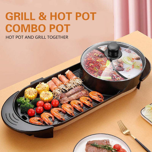 Tidsbegränsat erbjudande🔥2-i-1 Grill & Hot Pot