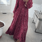 🌺60% RABATT NU! ✨ Blommig maxiklänning i rayon med smock och fodrad midja för dam – Smickrande passform, lätt tyg och elegant bohemisk stil 💃
