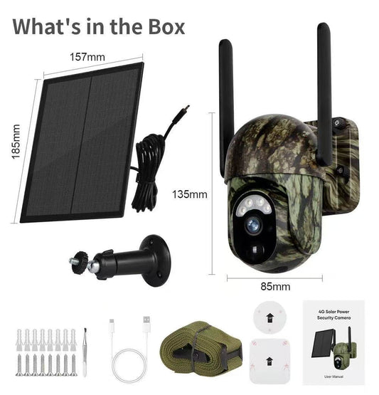 🔥🎥 4G LTE trådlös solcellsövervakningskamera CB114S – 💎 2K HD realtidsförhandsvisning, 360° panoramautsikt, ingen Wi-Fi krävs, fjärrkontroll via app, vattentät, rörelsedetektering, mörkerseende, lämplig för utomhusbruk