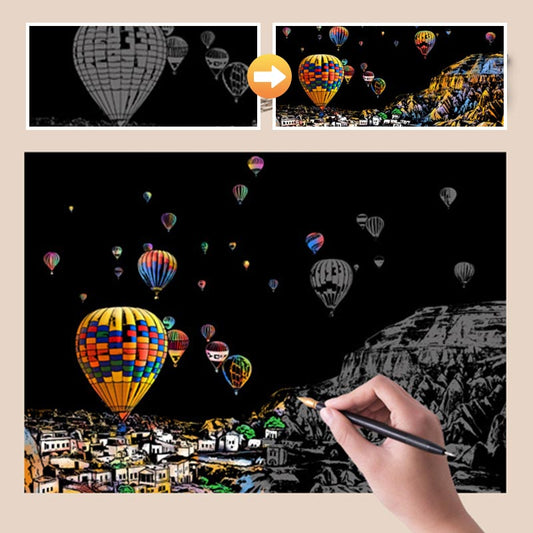 🧠🎨4-delars kreativt skrapmålningsset med verktyg（🚀55% rabatt）