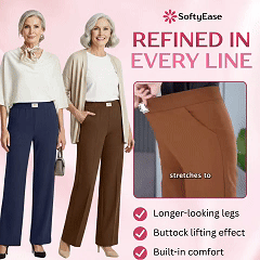 🌷SISTA DAGSREA 60 % RABATT!!💥Perfekt draperade högmidjade stretchbyxor med dragkedja