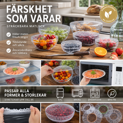 🛒 50% RABATT NU! 🔥 Återanvändbara matförvaringspåsar – Tättslutande, miljövänliga, perfekt för förvaring av livsmedel i kyl och frys 🥦🍎