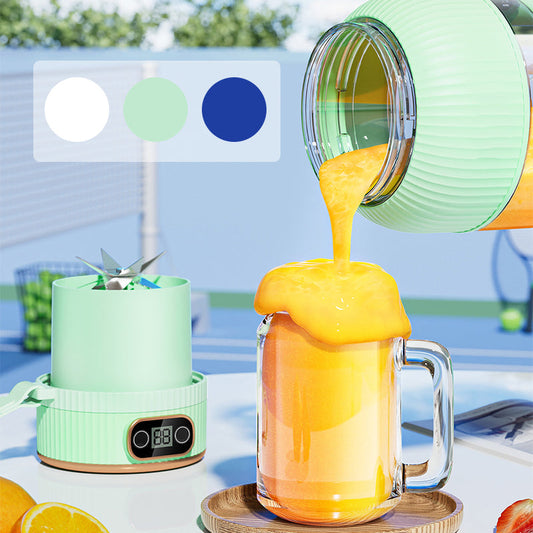 2-i-1-juicekopp 🍹 Drick direkt efter juicepressning. Stor kapacitet, digital skärm, design med flera blad. Bärbar och ett måste för gymmet och utomhusbruk 🏋️