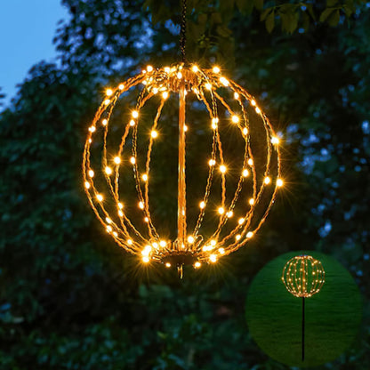 🎅 50 % RABATT NU! 🎄 LED-ljusbollar i metallram – 12"/16", hopfällbara & vattentäta för jul och alla årstider 🌟