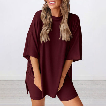 💞SISTA DAGENS ERBJUDANDE - 60% RABATT🌸 Sommarset med två delar, löst och casual, för kvinnor💃
