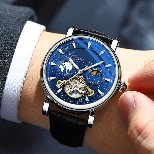 🔥55 % rabatt💎Lyxig automatisk klocka med stjärnhimmel för män⌚