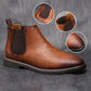 👞🐂55 % rabatt🔥Vintage Chelsea boots i konstläder för män