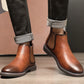 👞🐂55 % rabatt🔥Vintage Chelsea boots i konstläder för män