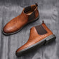 👞🐂55 % rabatt🔥Vintage Chelsea boots i konstläder för män