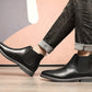 👞🐂55 % rabatt🔥Vintage Chelsea boots i konstläder för män