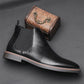 👞🐂55 % rabatt🔥Vintage Chelsea boots i konstläder för män
