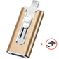 64 GB Micro USB + MFi-certifierad Lightning + 8-pins + USB 3.0 ⚡4-i-1-minne för iPhone/iPad/Android/PC⚡