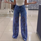 ⏰Limiterad tid 50% rabatt🌸 Fashion Lace Jeans (begränsad upplaga)