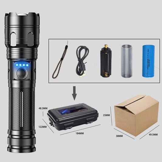 ⚡55 % rabatt🔦Multifunktionell bärbar utomhusficklampa med zoom