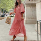 💖SISTA DAGEN FÖRSÄLJNING 63% RABATT💖 Elegant boho maxiklänning för kvinnor med puffärmar👗