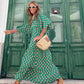 💖SISTA DAGEN FÖRSÄLJNING 63% RABATT💖 Elegant boho maxiklänning för kvinnor med puffärmar👗