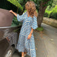 💖SISTA DAGEN FÖRSÄLJNING 63% RABATT💖 Elegant boho maxiklänning för kvinnor med puffärmar👗