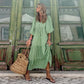 💖SISTA DAGEN FÖRSÄLJNING 63% RABATT💖 Elegant boho maxiklänning för kvinnor med puffärmar👗