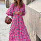 💖SISTA DAGEN FÖRSÄLJNING 63% RABATT💖 Elegant boho maxiklänning för kvinnor med puffärmar👗