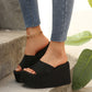 Höjdhöjande sandaler 👡 Slip-on-design, tjock sula för att förlänga benen, halkfri textur, bekväma hela dagen, perfekta för sommaren ☀️