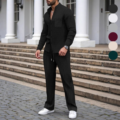 👕 60% RABATT! 👖 Herr 2-delat våffelset – Bekvämt att bära, andningsbart och mångsidigt designat 🍂