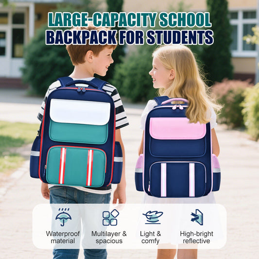 ⏳Tillbaka till skolan-kampanjer⏰Skolryggsäck med stor kapacitet för elever🎒