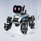 🤖 50% RABATT NU! ✨ Gestavkännande Stunt Robothund & Bil - 360° Volt med LED-belysning för Interaktiv Lek 🐶🎮