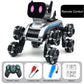 🤖 50% RABATT NU! ✨ Gestavkännande Stunt Robothund & Bil - 360° Volt med LED-belysning för Interaktiv Lek 🐶🎮