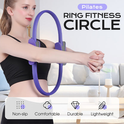 🏃‍♀️ 60% RABATT NU! 🌀 Pilatesring – Förbättrar bålens styrka, Lätt och Perfekt för Hemma/Resor 💪