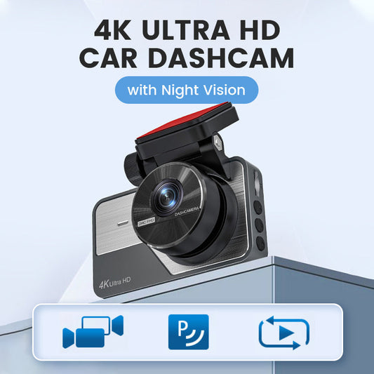 📢📢 60 % rabatt!!! ✨ 4K Ultra HD-bilkamera med mörkerseende – Wi-Fi och loop-inspelning för kontinuerlig övervakning 🚗🌙