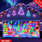 🔥 50% RABATT! ✨ UV-fluorescerande julbanderoll för garage - svart ljuseffekt, 180x400 cm stor, återanvändbar 🎄✨