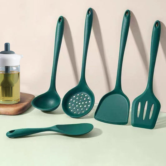 5-delars värmebeständigt silikon redskapsset för köket