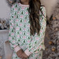 🎄50 % rabatt🔥Mysigt set med långärmad jultopp och byxor