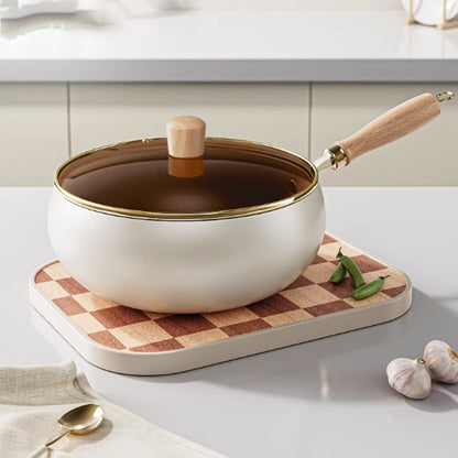 🏆Titankeramisk stekpanna med non-stick-beläggning för alla spishällar