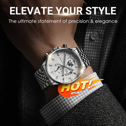 🔥Het försäljning 52 % rabatt⏱️ Håll Tiden i Stil – Vattentålig Herrklocka med Jordglobdesign! 🌍