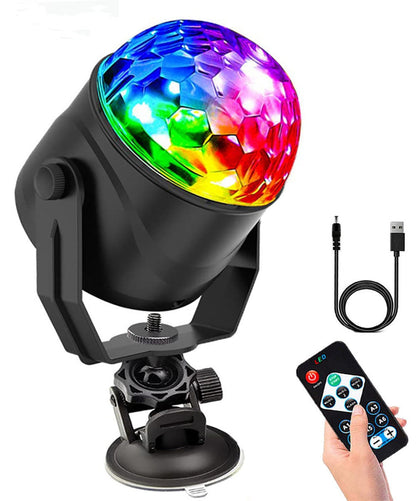 🌈 KÖP 3 FÅR 2! ✨ MAGISK LED-DISKOKULA - 16 Färglägen & Fjärrstyrd Rotation, Bärbar med Inbyggt Batteri, Perfekt för Fest och Hemmadisco 🎉🔋