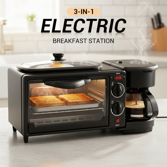 Tidsbegränsat erbjudande🔥3-i-1 elektrisk frukoststation🍞☕🍳